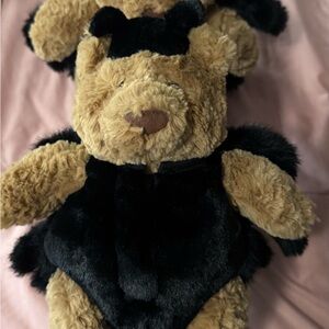 Jellycat Black and Tan Stuffed Bear